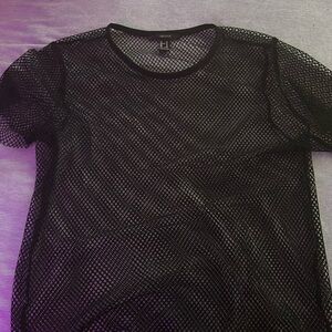 Black Mesh Top